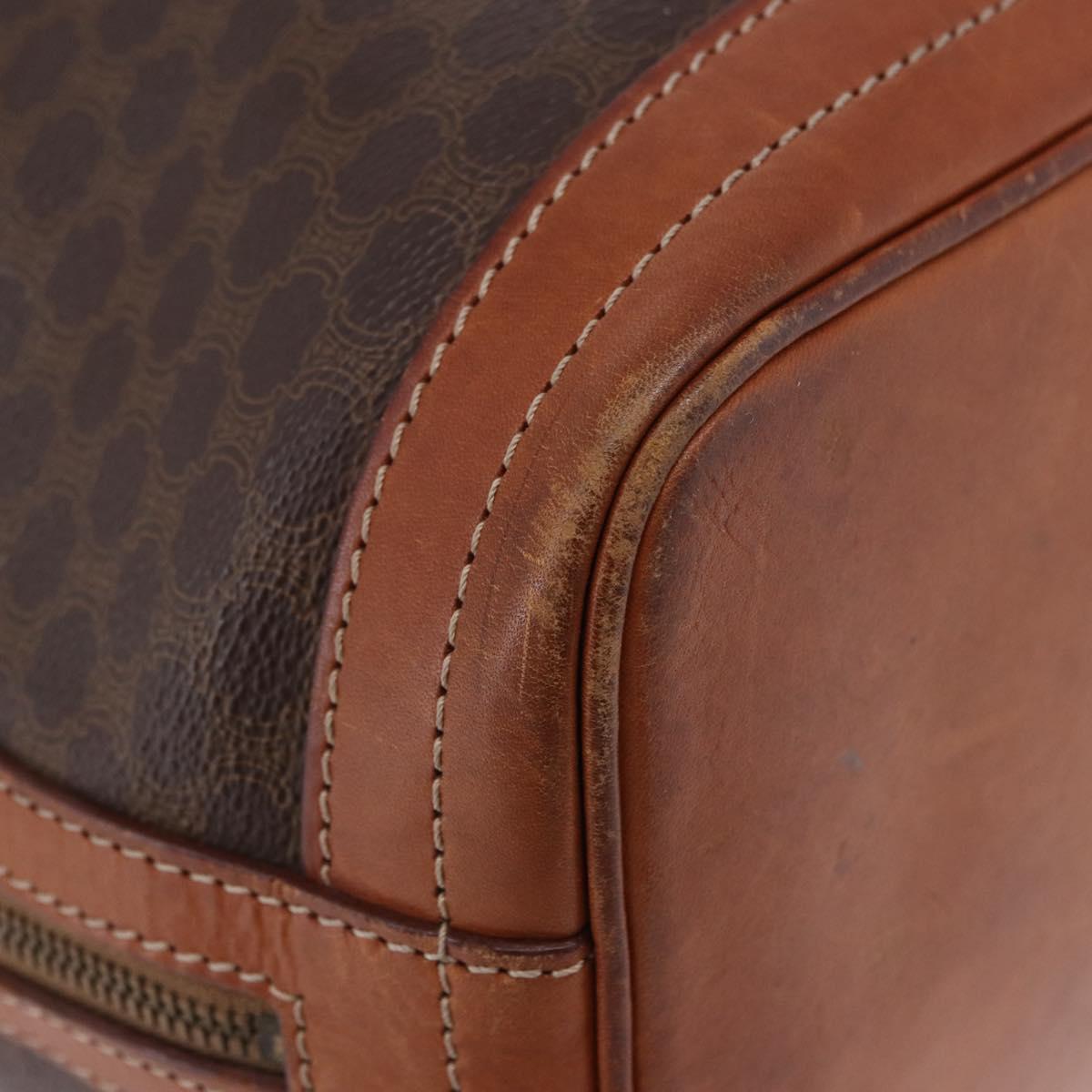 CELINE Macadam Shoulder Bag PVC Leather Brown Gold Auth 200933 - Jerrillo image 9