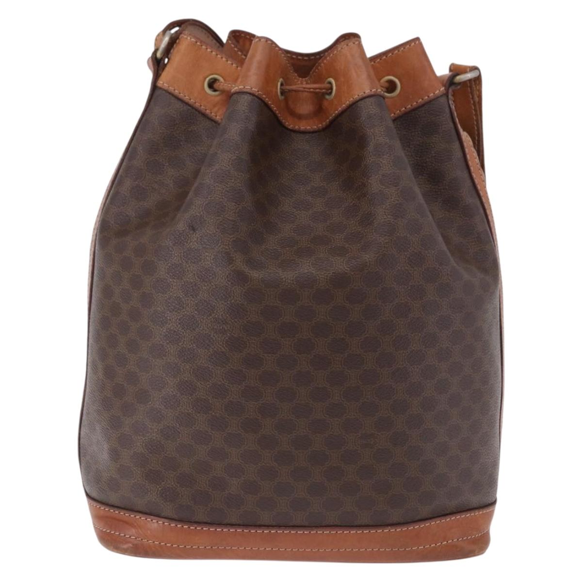 CELINE Macadam Shoulder Bag PVC Leather Brown Gold Auth 200933 - Jerrillo image 2