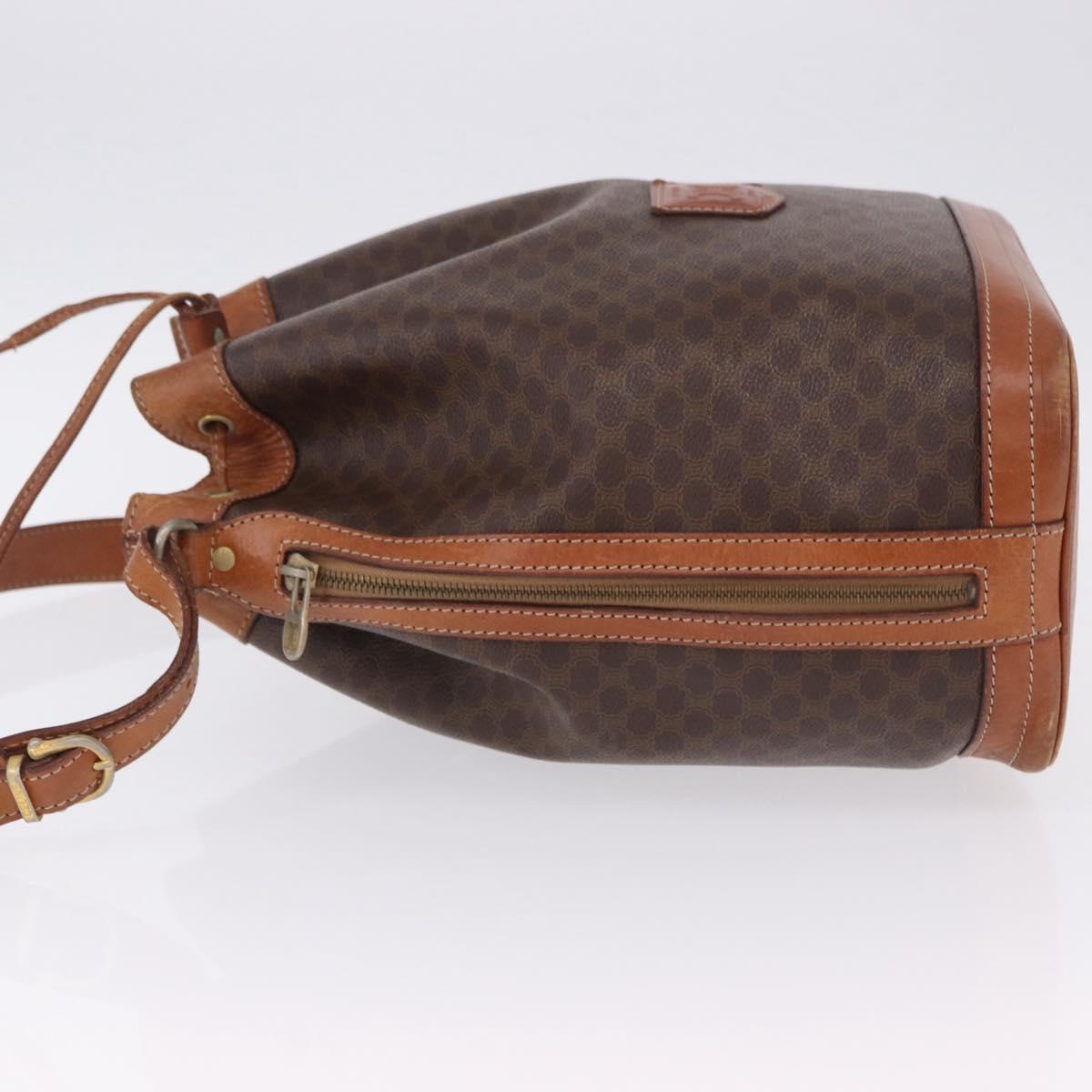 CELINE Macadam Shoulder Bag PVC Leather Brown Gold Auth 200933 - Jerrillo image 4