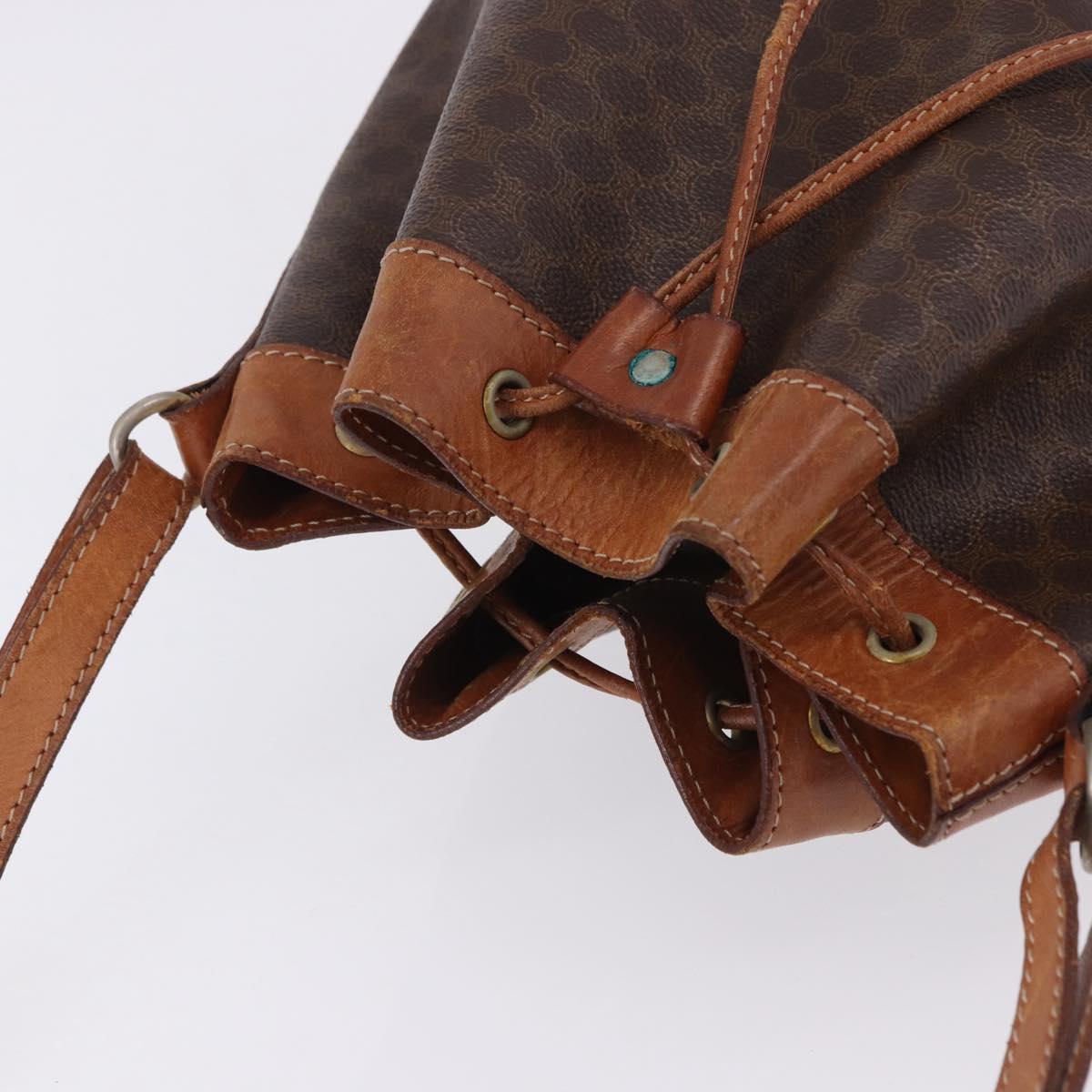 CELINE Macadam Shoulder Bag PVC Leather Brown Gold Auth 200933 - Jerrillo image 7