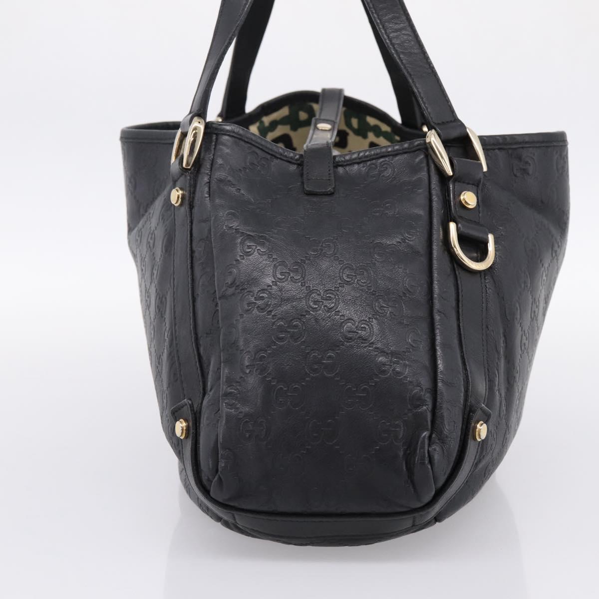 GUCCI GG Canvas Guccissima Tote Bag Leather Black Gold Tone 130736 Auth 200990V - Jerrillo image 4