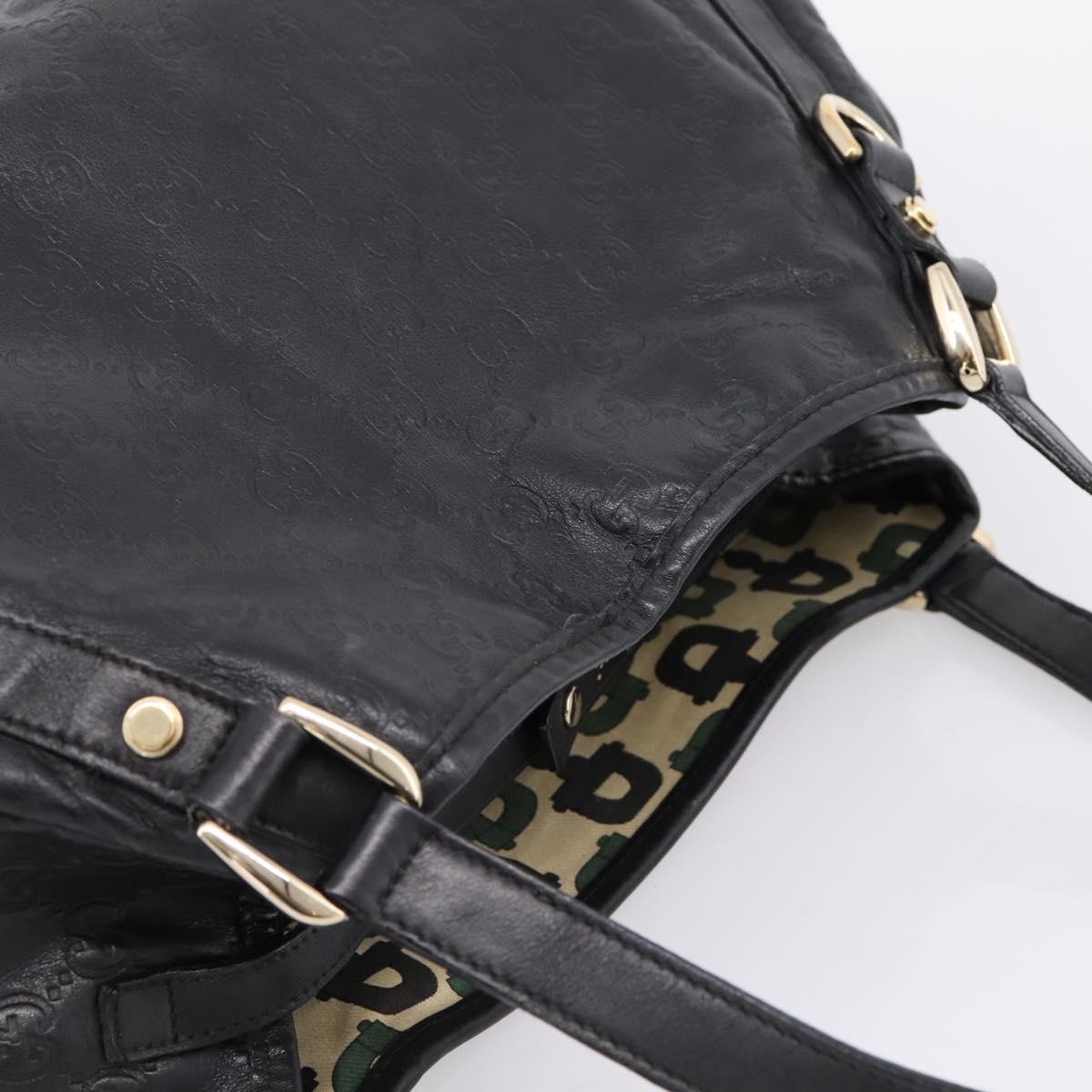 GUCCI GG Canvas Guccissima Tote Bag Leather Black Gold Tone 130736 Auth 200990V - Jerrillo image 6