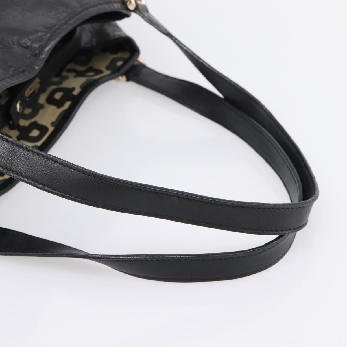 GUCCI GG Canvas Guccissima Tote Bag Leather Black Gold Tone 130736 Auth 200990V - Jerrillo image 7