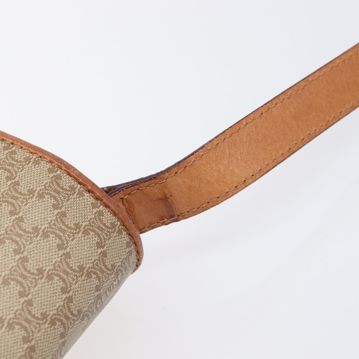 CELINE Macadam Canvas Shoulder Bag PVC Beige Gold Auth 201484A - Jerrillo image 9