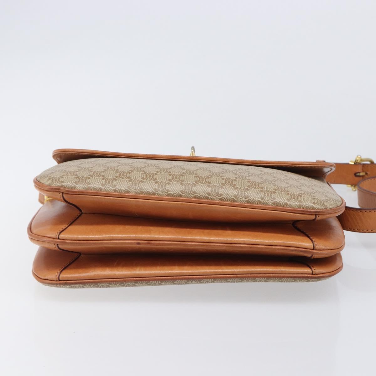 CELINE Macadam Canvas Shoulder Bag PVC Beige Gold Auth 201484A - Jerrillo image 5
