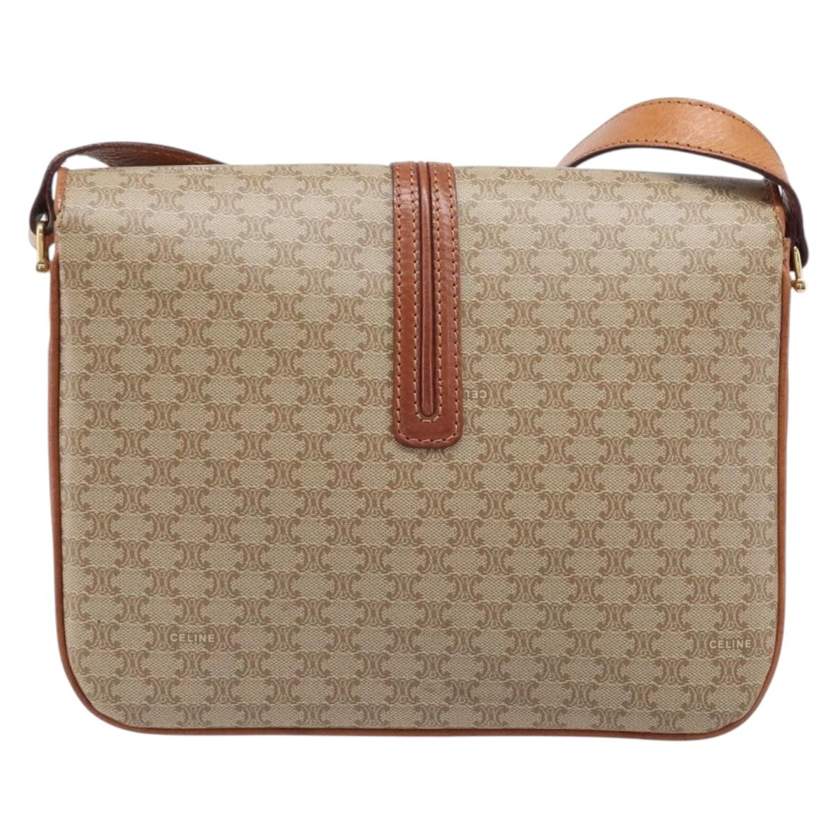 CELINE Macadam Canvas Shoulder Bag PVC Beige Gold Auth 201484A - Jerrillo image 2