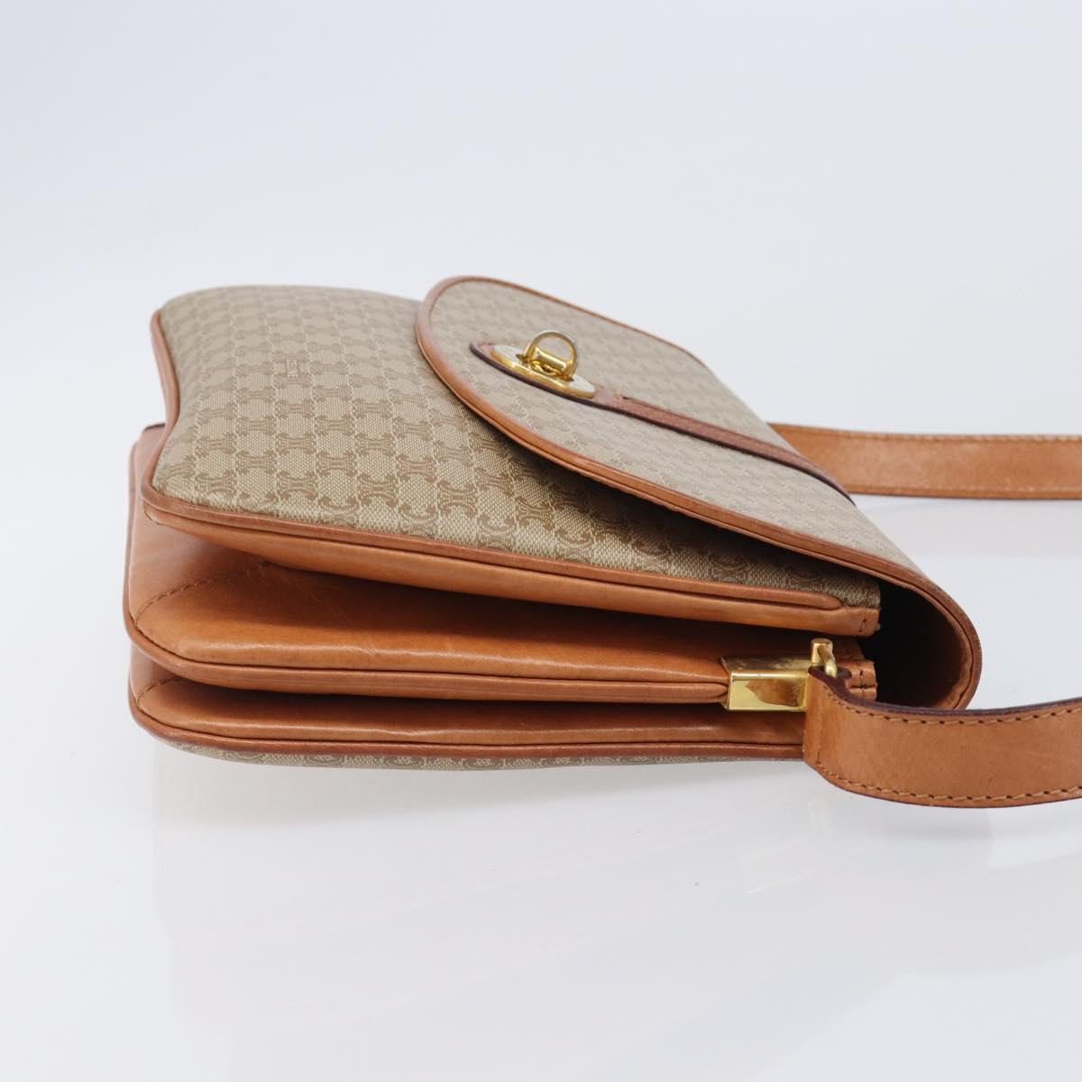 CELINE Macadam Canvas Shoulder Bag PVC Beige Gold Auth 201484A - Jerrillo image 3
