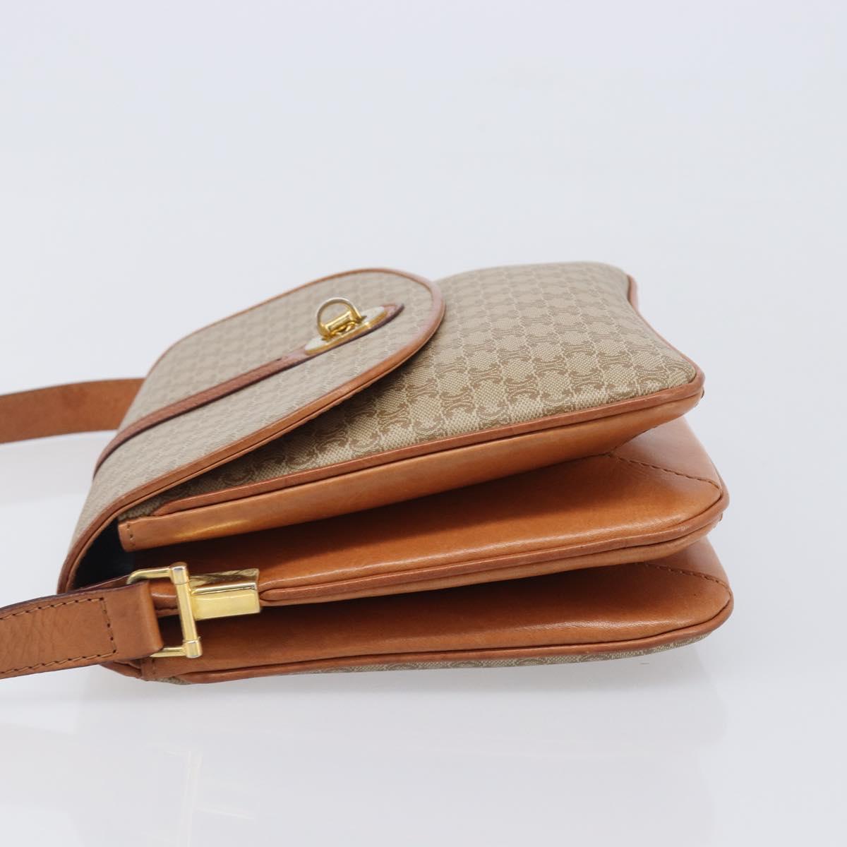 CELINE Macadam Canvas Shoulder Bag PVC Beige Gold Auth 201484A - Jerrillo image 4