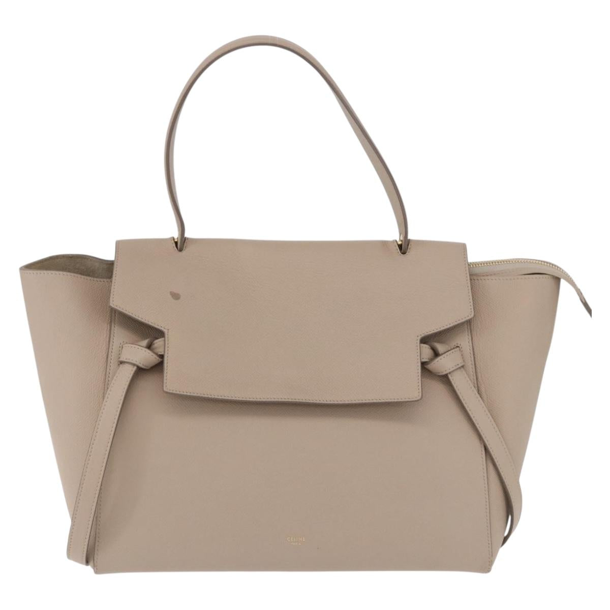 CELINE Belt Bag Hand Bag Leather Beige Gold Auth 201889V - Jerrillo image 2