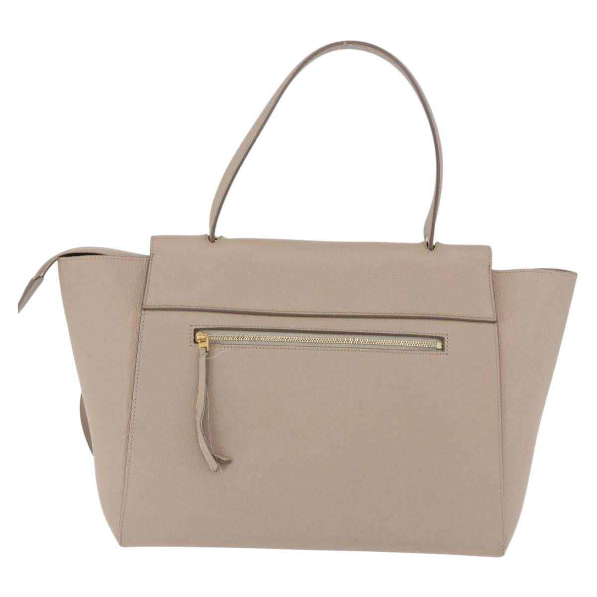 CELINE Belt Bag Hand Bag Leather Beige Gold Auth 201889V - Jerrillo image 4