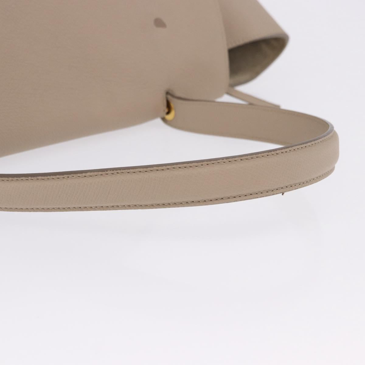 CELINE Belt Bag Hand Bag Leather Beige Gold Auth 201889V - Jerrillo image 8