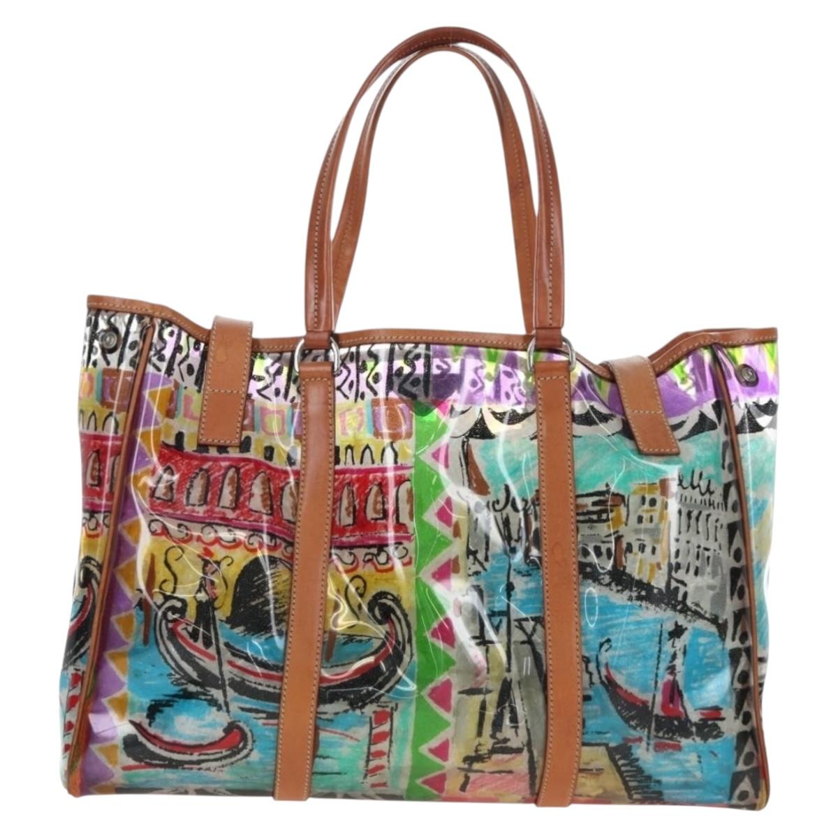 PRADA Tote Bag Vinyl Multicolor Silver Auth 204422A - Jerrillo image 3
