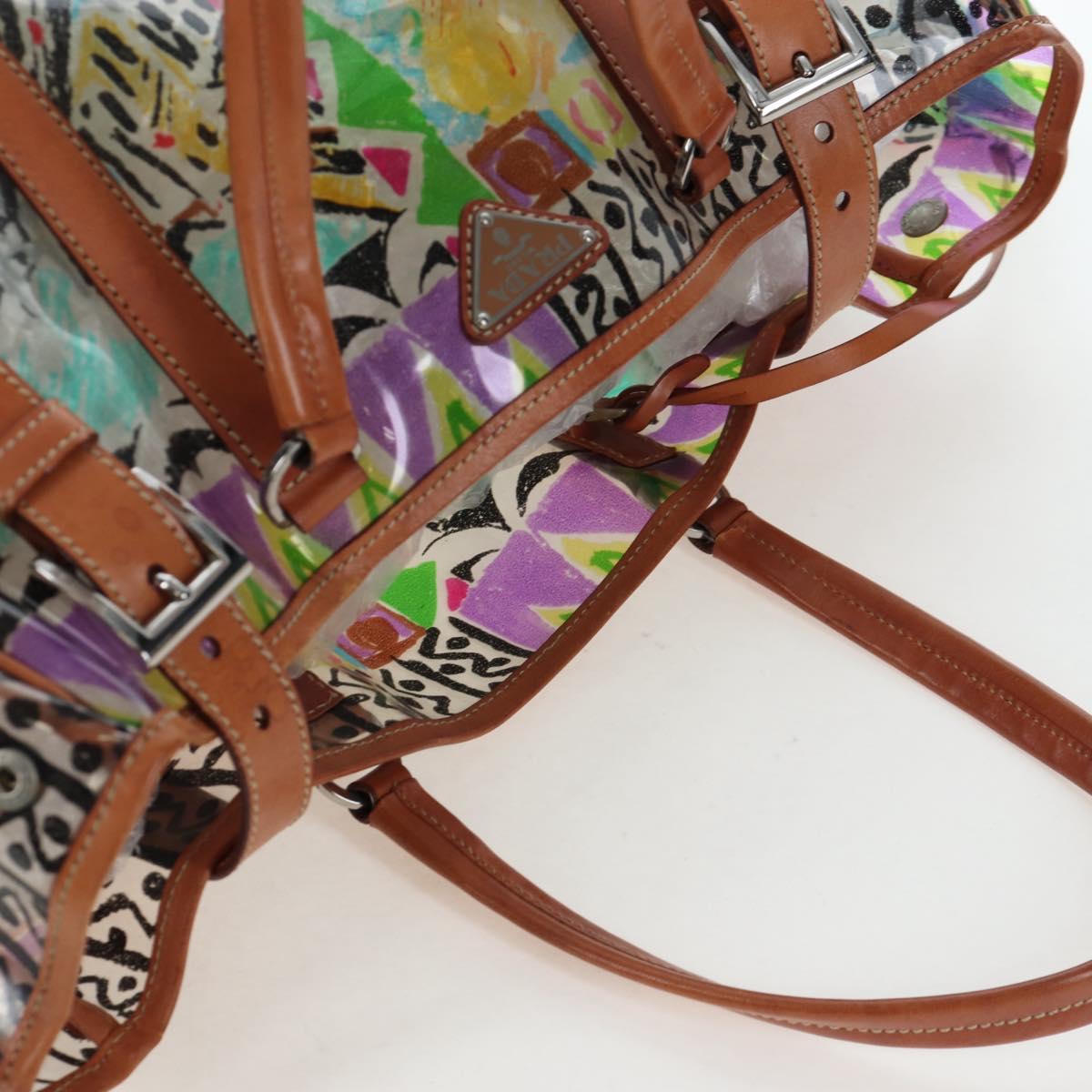 PRADA Tote Bag Vinyl Multicolor Silver Auth 204422A - Jerrillo image 6