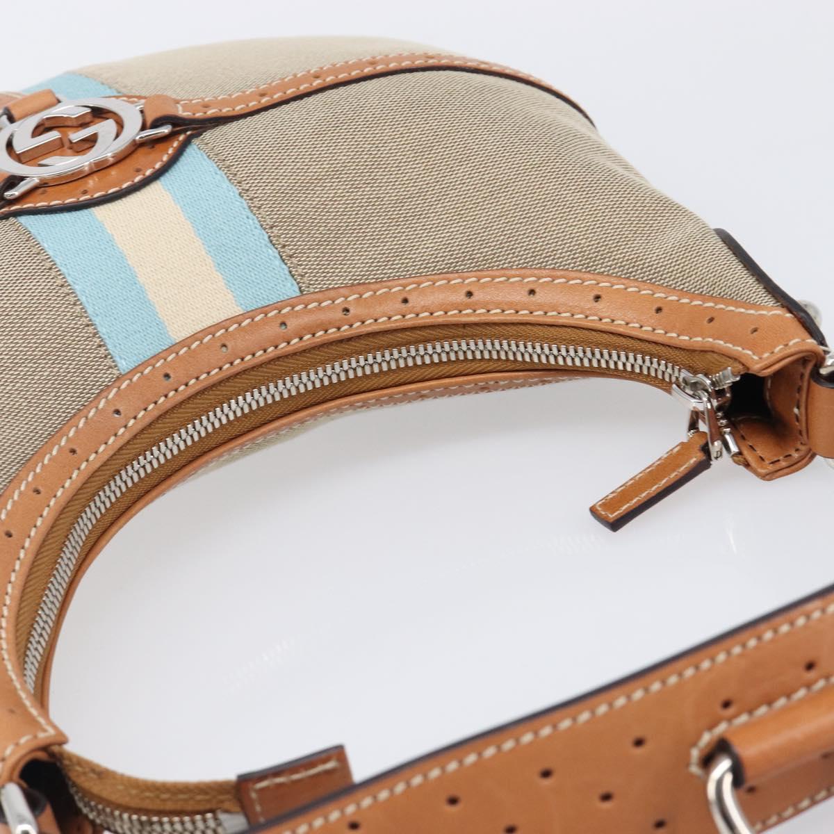 GUCCI Interlocking Shoulder Bag Canvas Beige Silver 114869 Auth 204577V - Jerrillo image 6