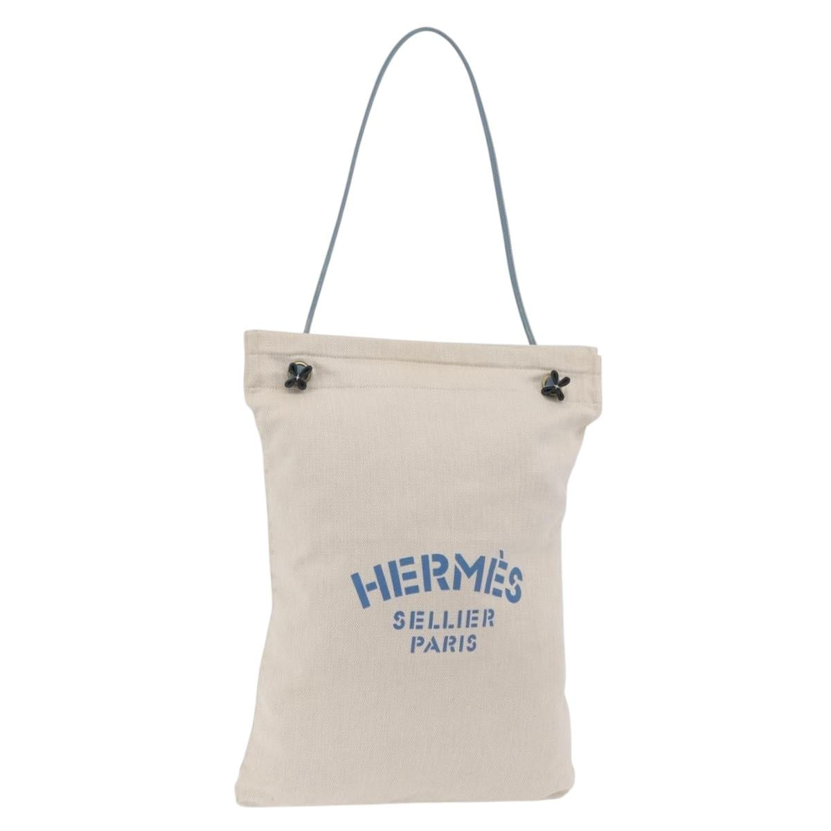 HERMES Sac Aline Shoulder Bag Canvas Beige Auth 204926A - Jerrillo