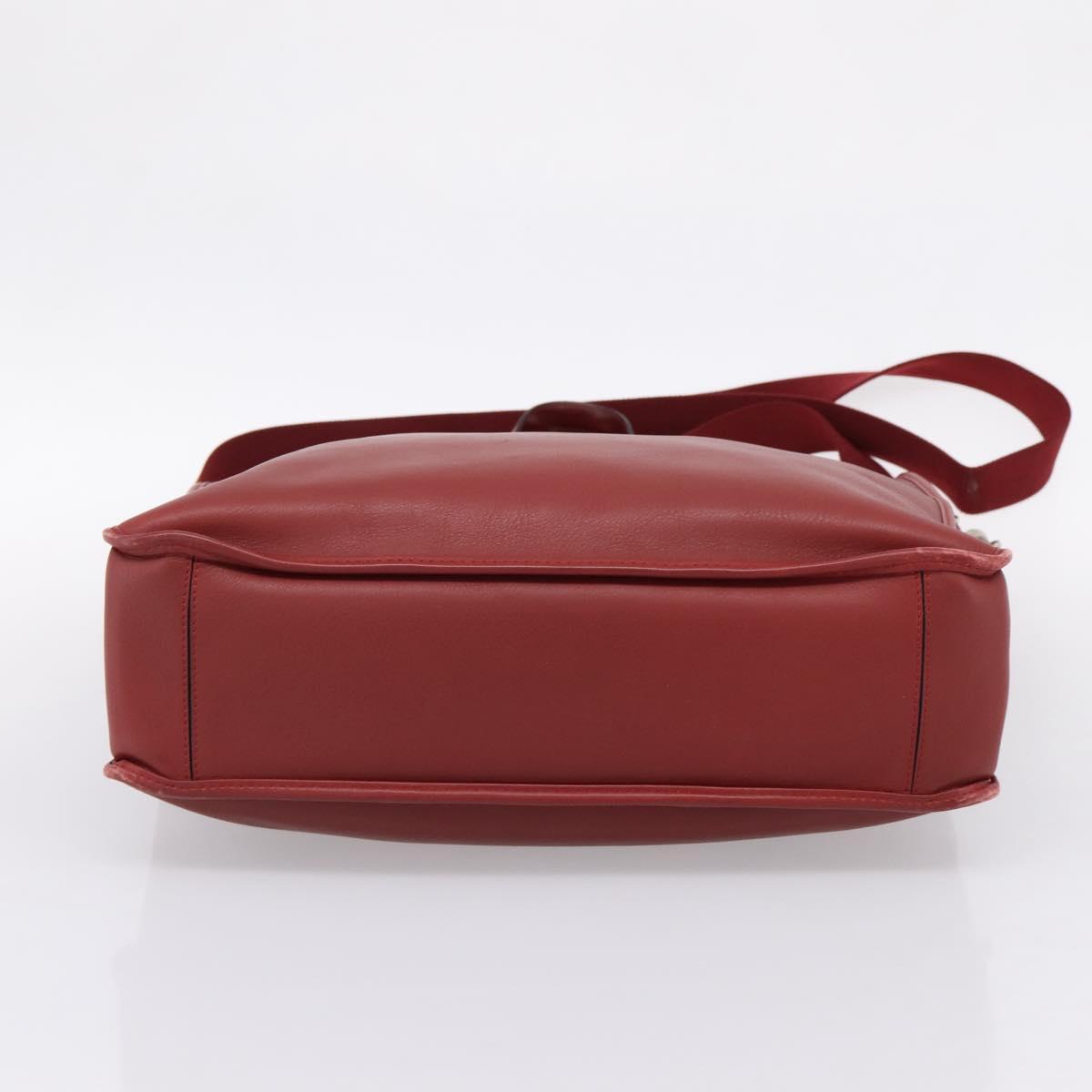 LOEWE Hand Bag Leather 2way Red Silver Auth 205076 - Jerrillo image 5