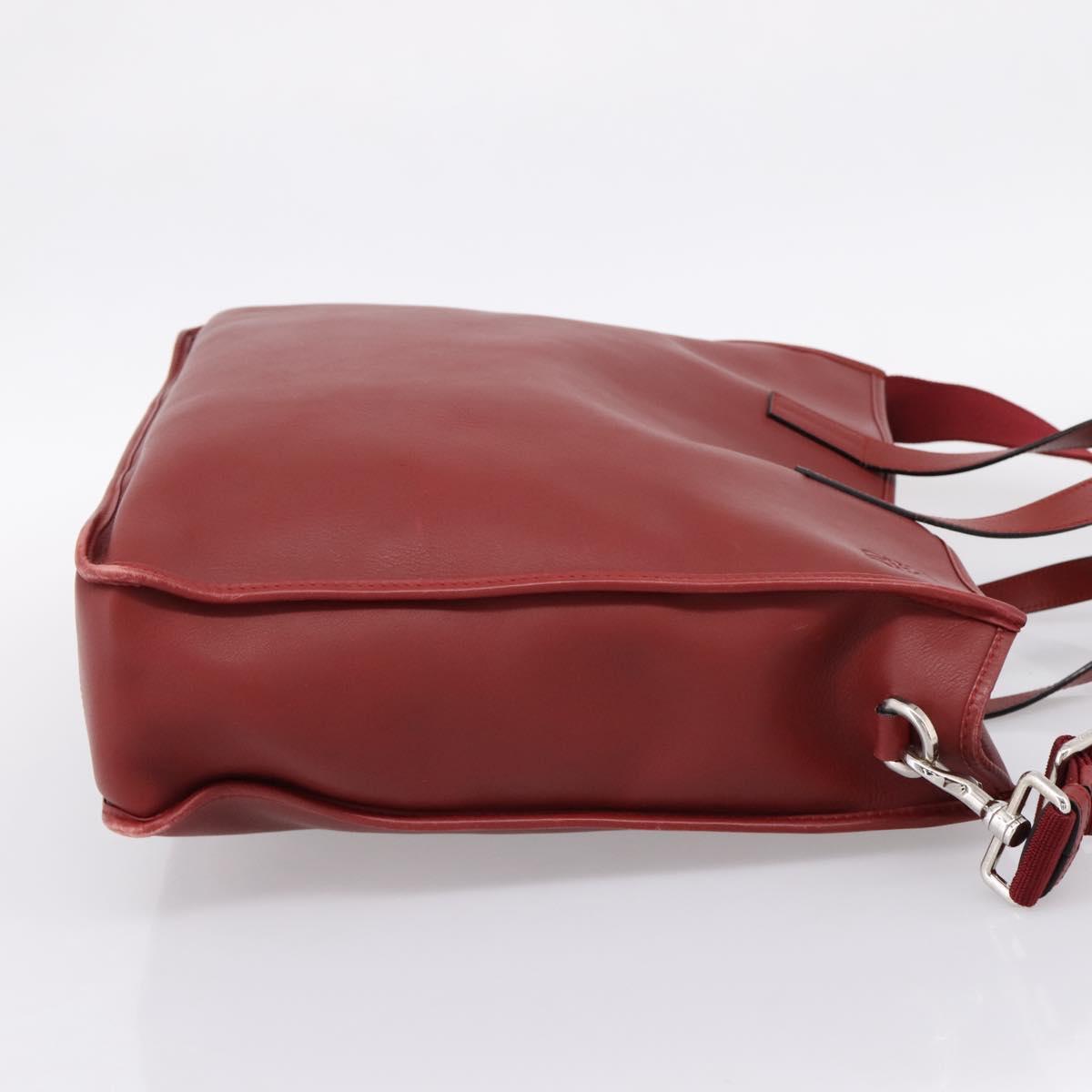 LOEWE Hand Bag Leather 2way Red Silver Auth 205076 - Jerrillo image 4