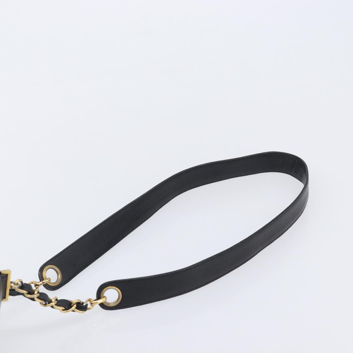 CHANEL Triple COCO Mark Shoulder Bag Caviar Skin Black Gold CC Auth 206050V - Jerrillo image 8