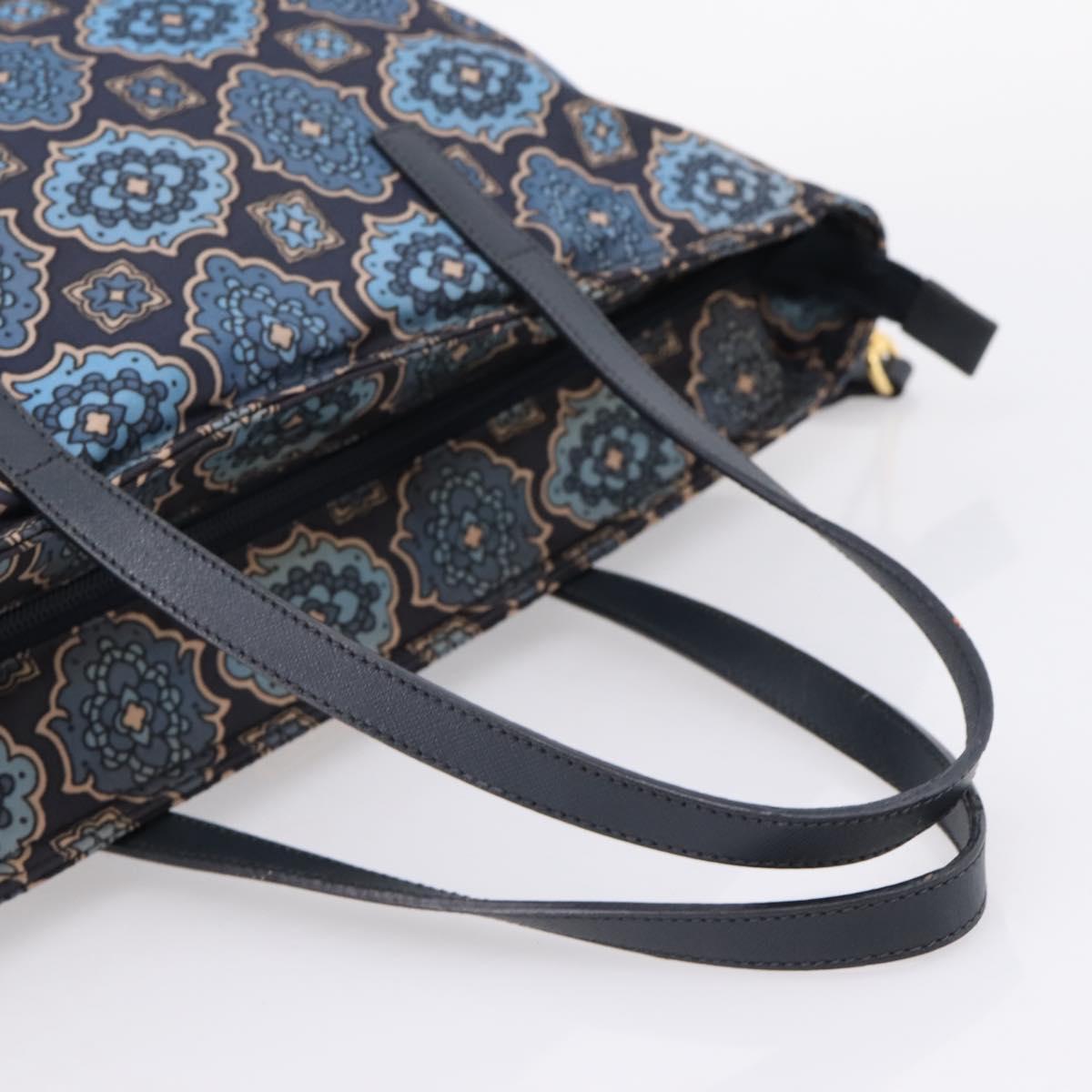 PRADA Tote Bag Nylon 2way Navy Gold Auth 206331A - Jerrillo image 7