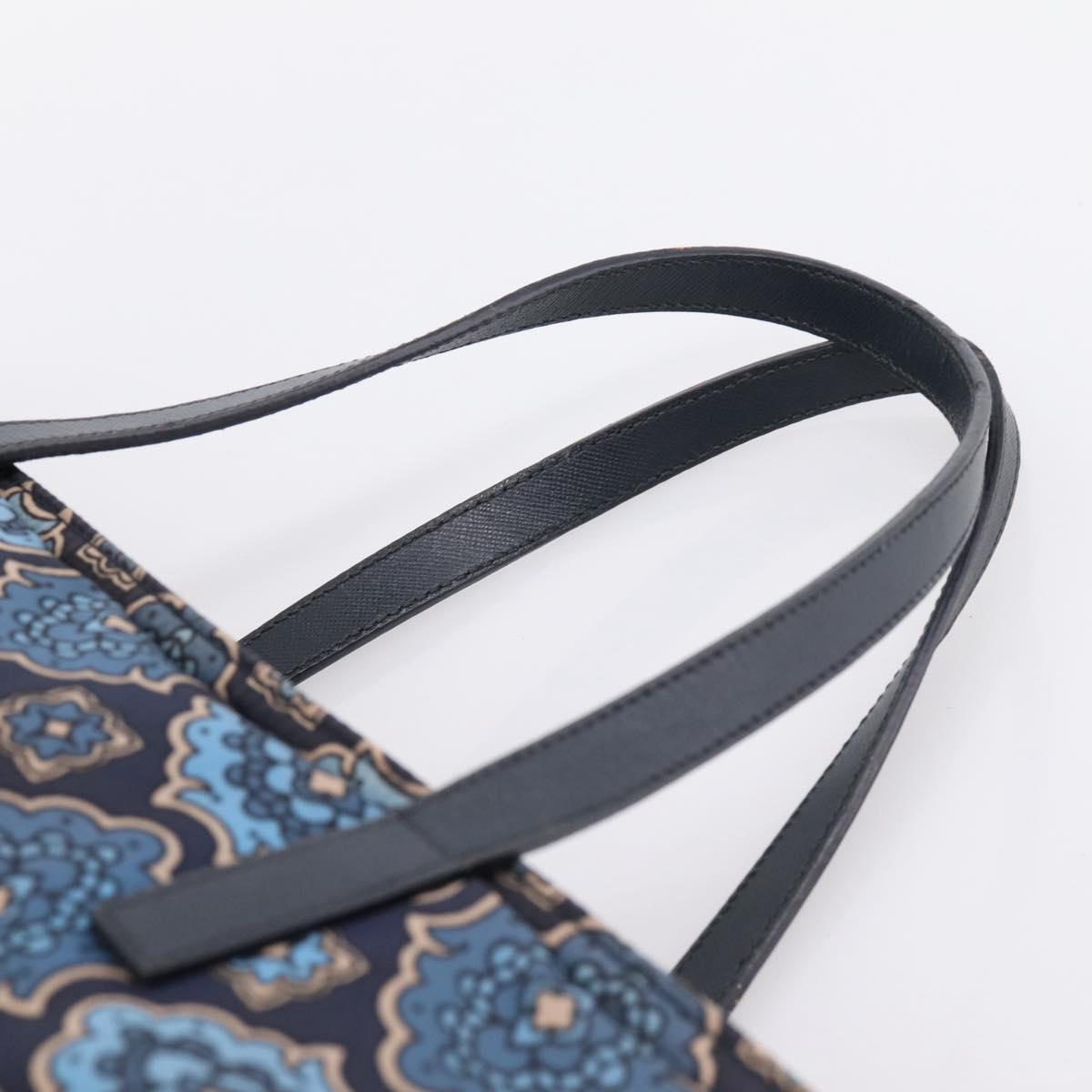 PRADA Tote Bag Nylon 2way Navy Gold Auth 206331A - Jerrillo image 8