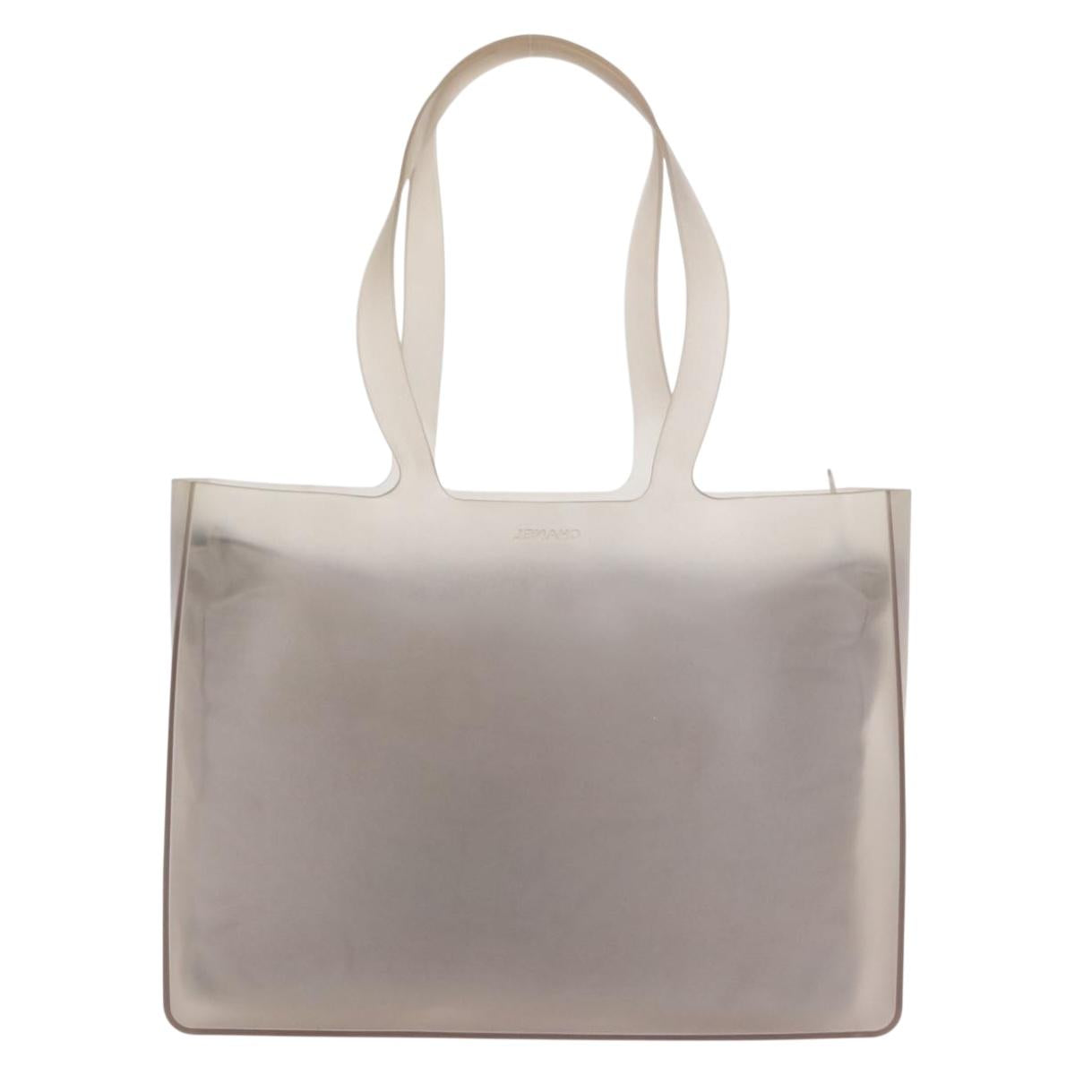 CHANEL Tote Bag Rubber Gray CC Auth 206363 - Jerrillo image 4