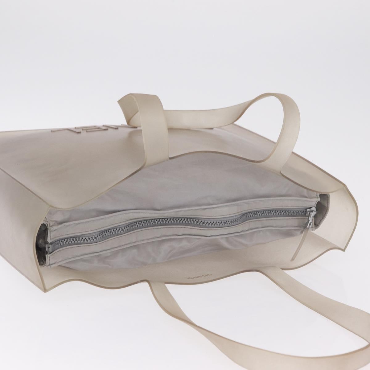 CHANEL Tote Bag Rubber Gray CC Auth 206363 - Jerrillo image 7