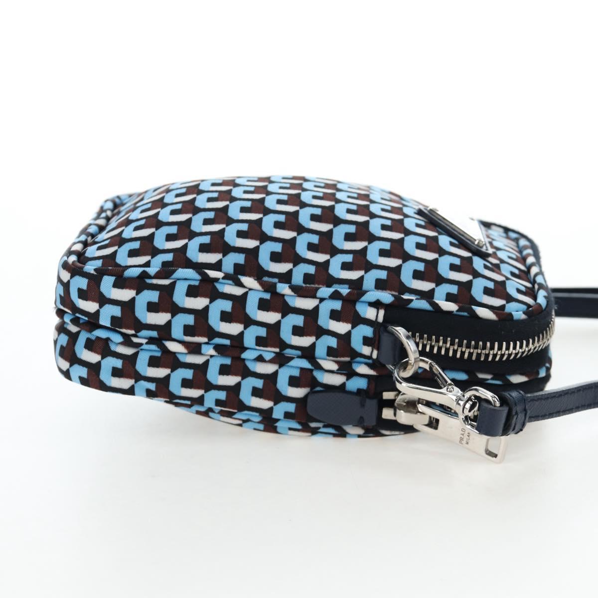 PRADA Mini Shoulder Bag Nylon Blue Silver 1N1860 Auth am12089V - Jerrillo image 4