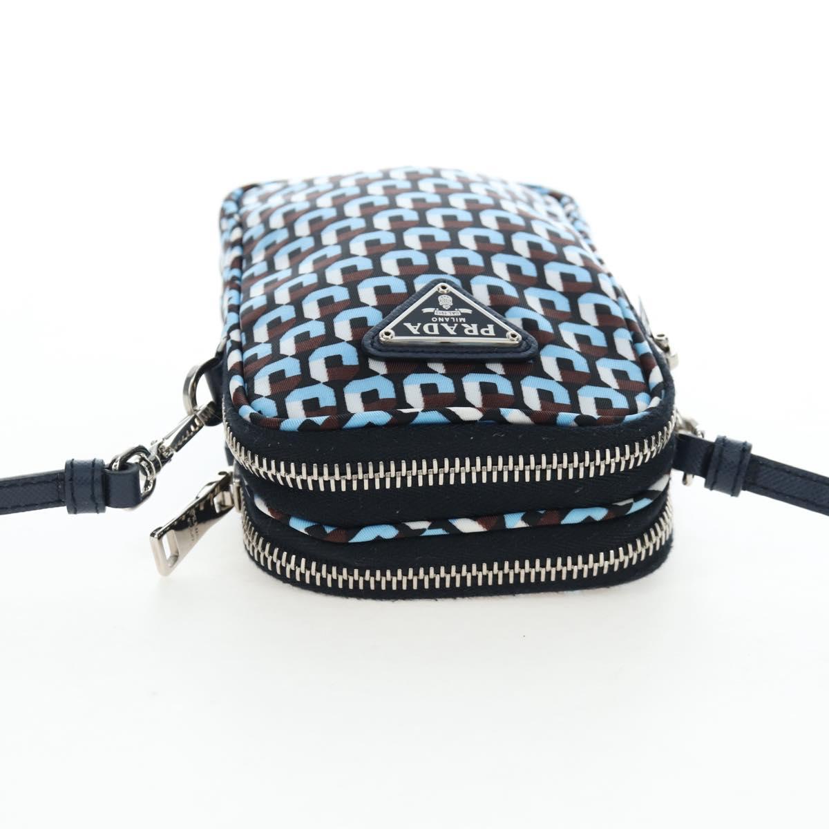 PRADA Mini Shoulder Bag Nylon Blue Silver 1N1860 Auth am12089V - Jerrillo image 6