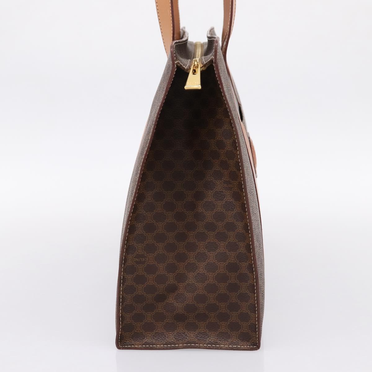 CELINE Macadam Canvas Tote Bag PVC Leather Brown Gold Auth am12243V - Jerrillo image 4