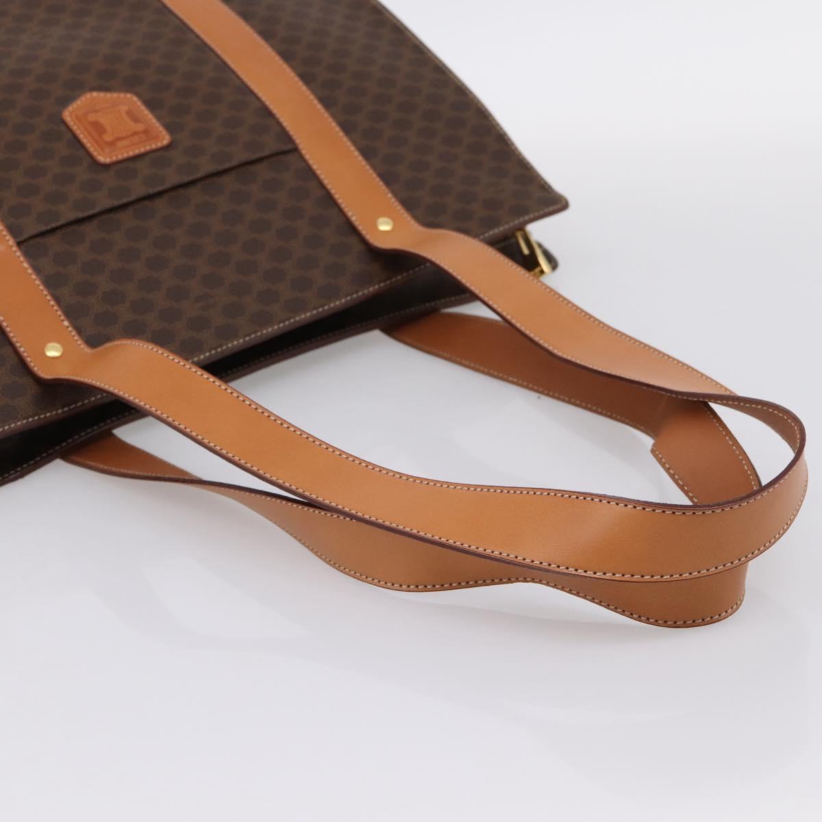 CELINE Macadam Canvas Tote Bag PVC Leather Brown Gold Auth am12243V - Jerrillo image 7