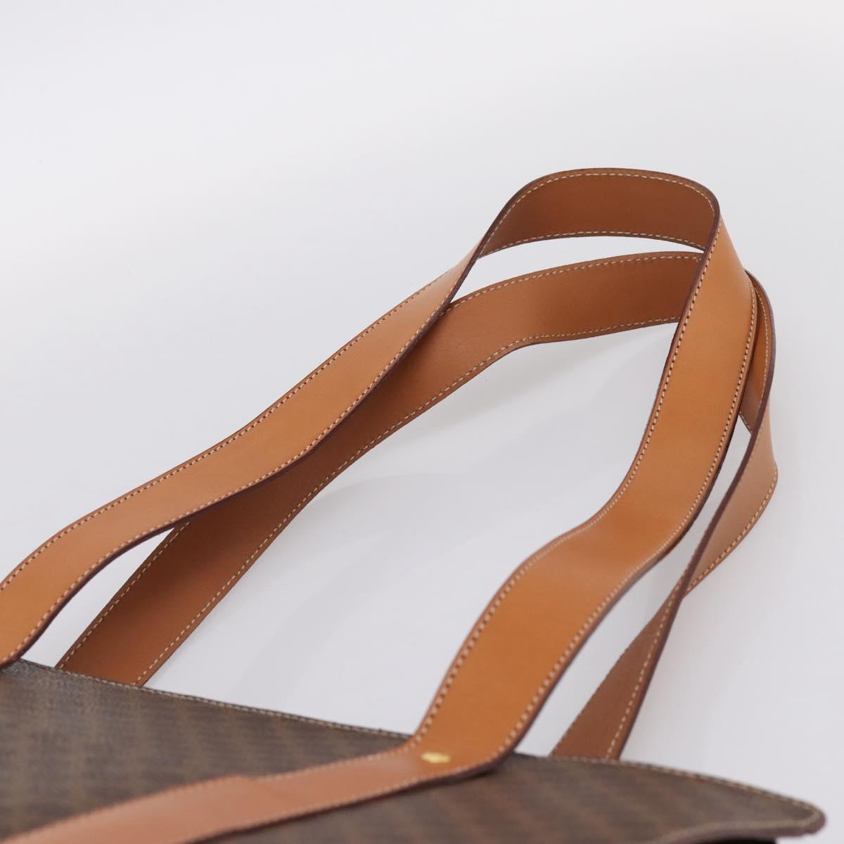 CELINE Macadam Canvas Tote Bag PVC Leather Brown Gold Auth am12243V - Jerrillo image 8
