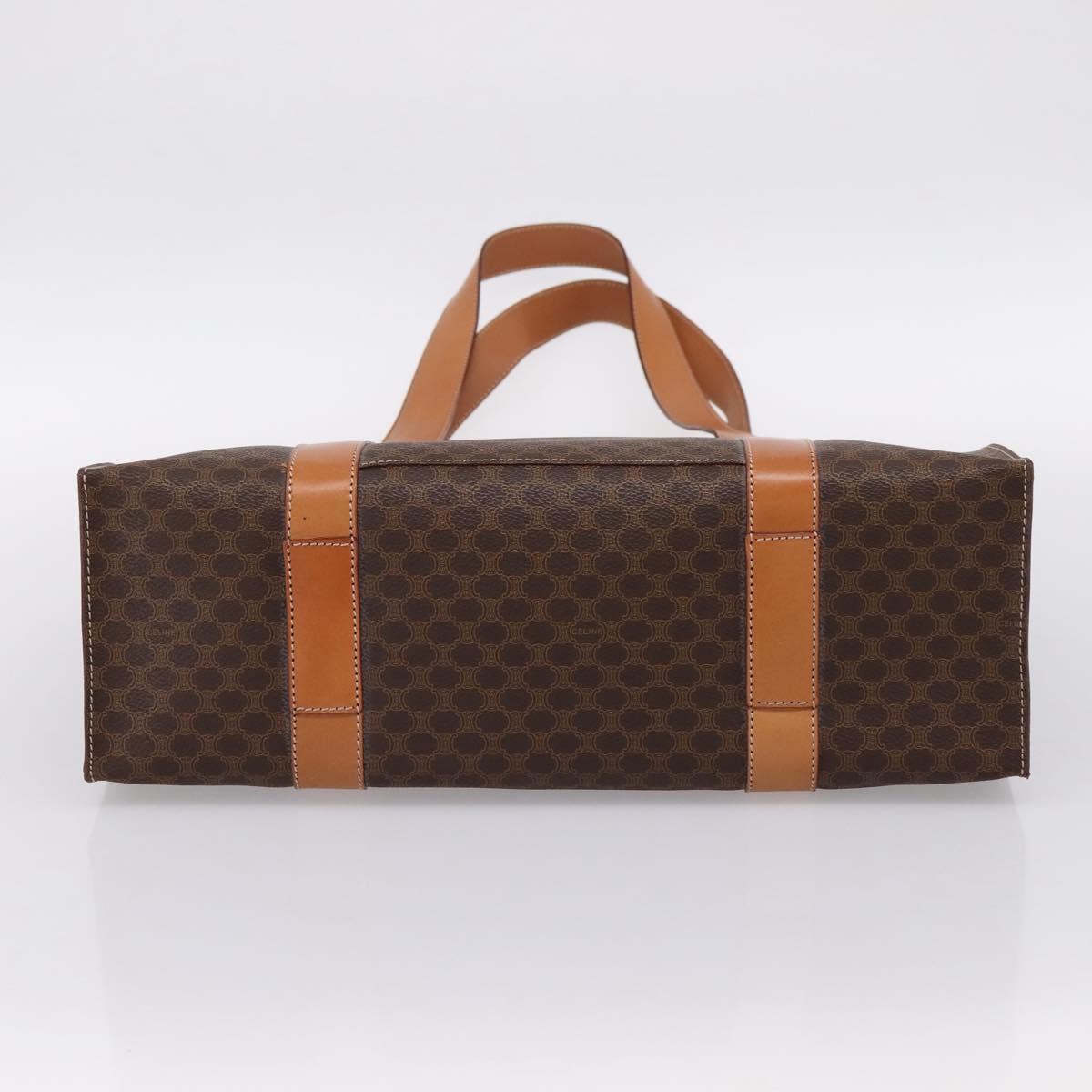 CELINE Macadam Canvas Tote Bag PVC Leather Brown Gold Auth am12243V - Jerrillo image 9