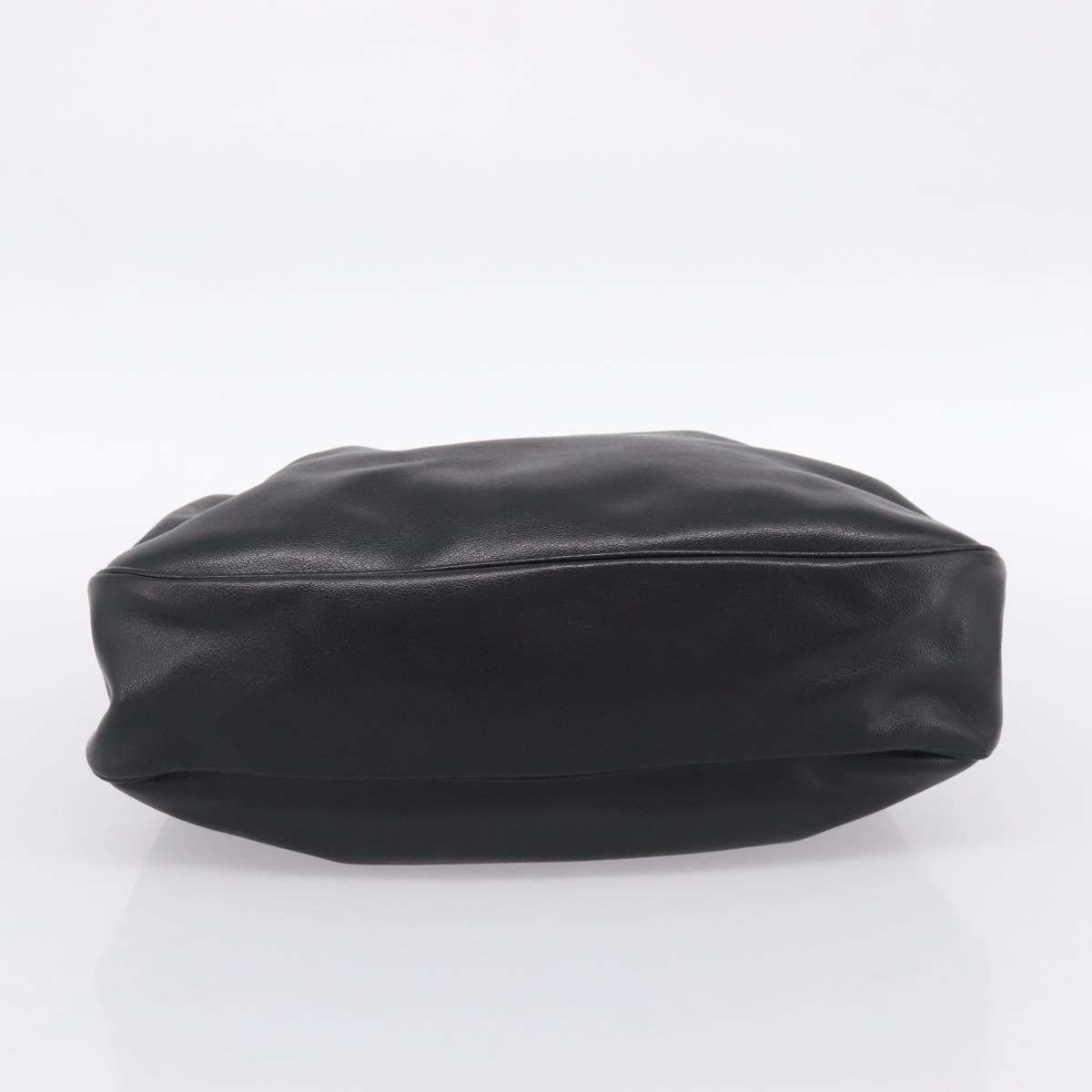 PRADA Tote Bag Calf Skin Black Gold Auth am12245SAM - Jerrillo image 9