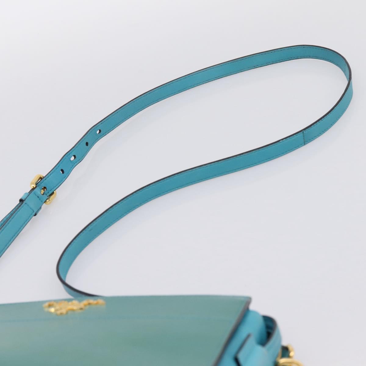 PRADA Shoulder Bag Safiano Leather Green Gold Auth am12262A - Jerrillo image 8