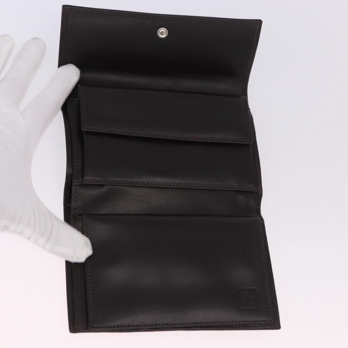 FENDI Zucca Canvas Compact Trifold Wallet Black Brown Auth am12383V - Jerrillo image 7
