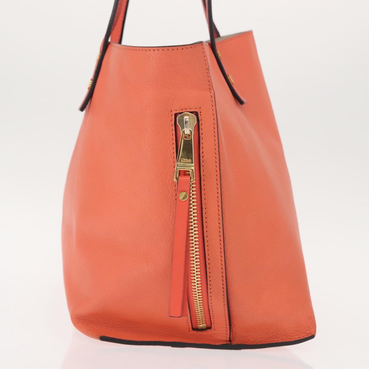 Chloe Dylan Tote Bag Leather Gold salmon pink Auth am9397 - Jerrillo image 5