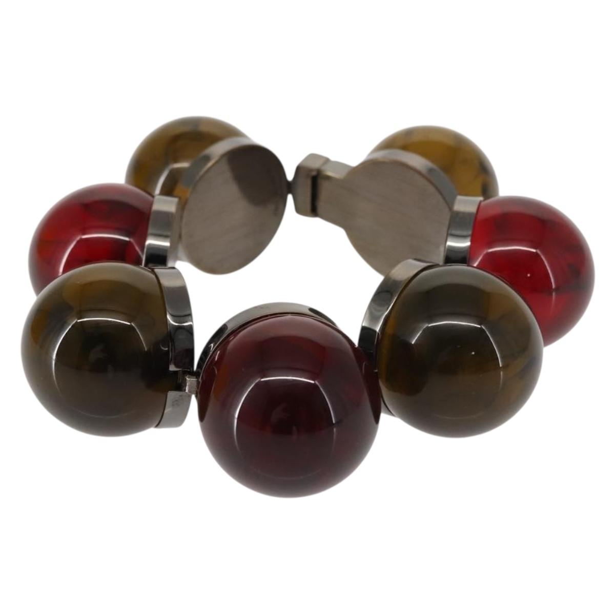 FENDI Colored Stones Bracelet metal Red Auth am9407V - Jerrillo image 2
