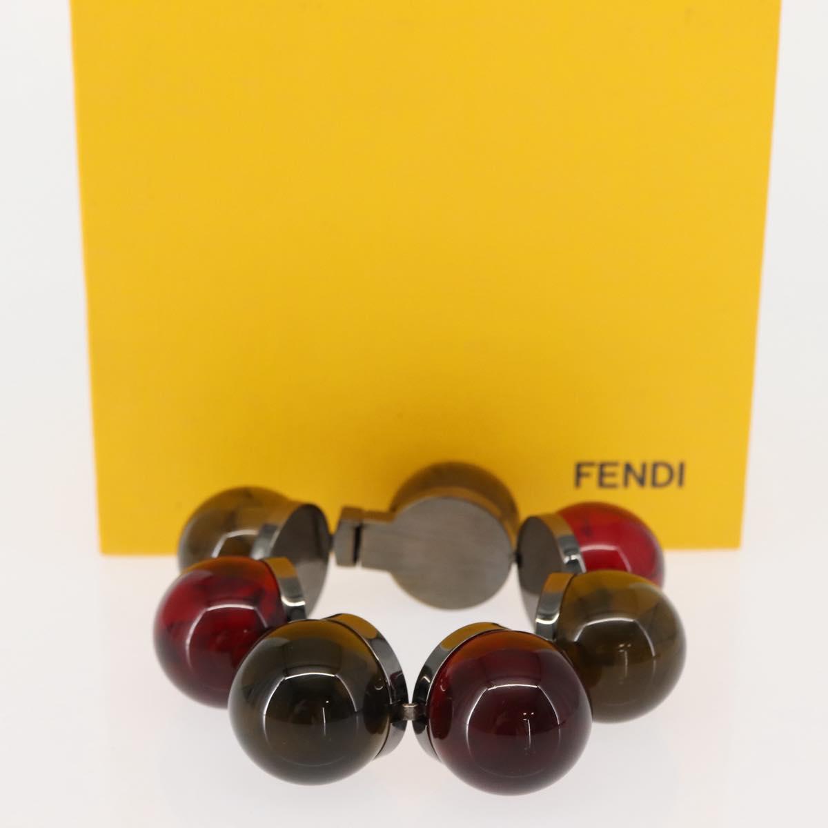 FENDI Colored Stones Bracelet metal Red Auth am9407V - Jerrillo image 9