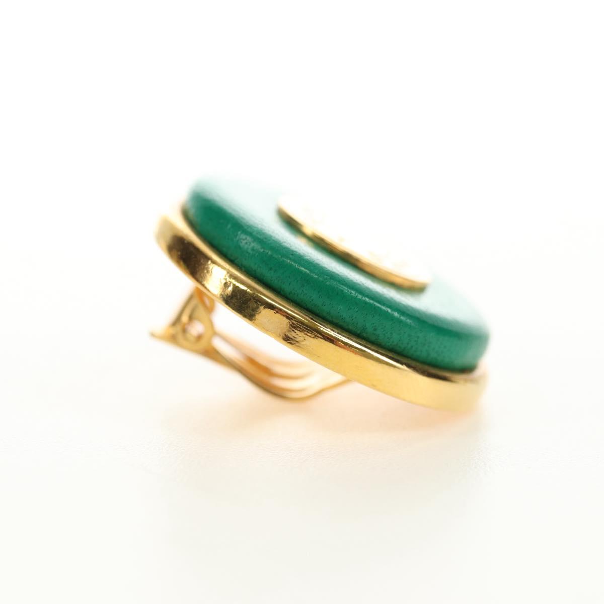 HERMES Serie Leather Earrings metal Green Auth BA12999V - Jerrillo image 9