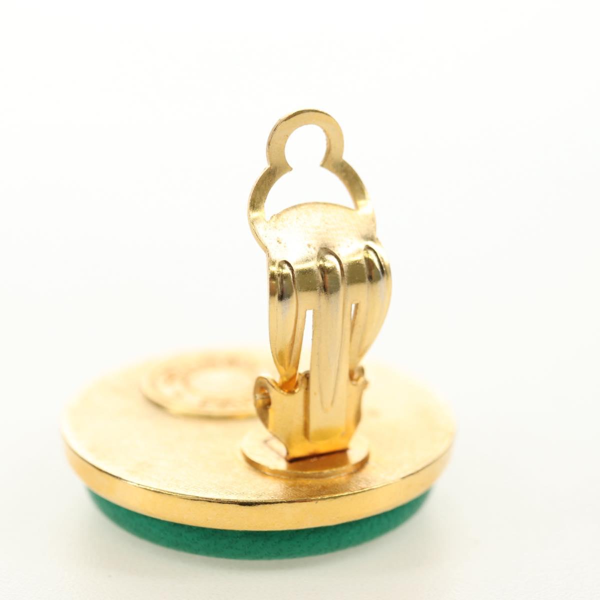 HERMES Serie Leather Earrings metal Green Auth BA12999V - Jerrillo image 6