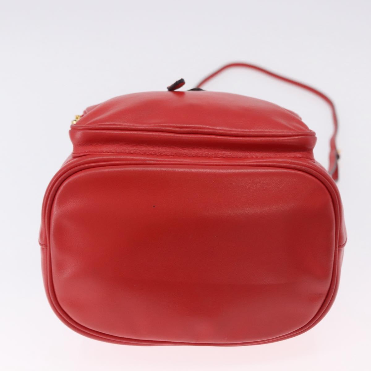 PRADA Purse Hand Bag Leather 2way Red Gold Auth BA14119V - Jerrillo image 5