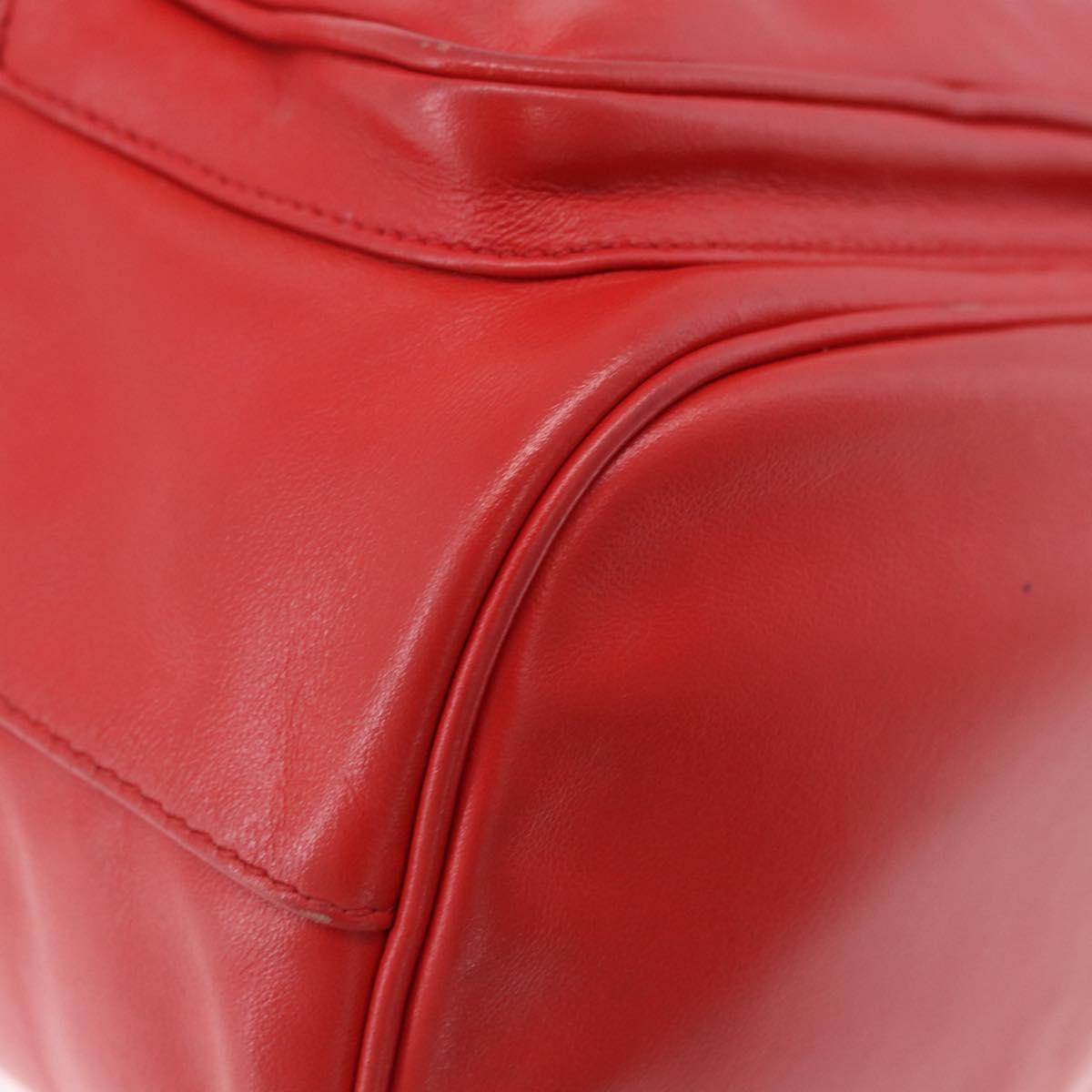 PRADA Purse Hand Bag Leather 2way Red Gold Auth BA14119V - Jerrillo image 9