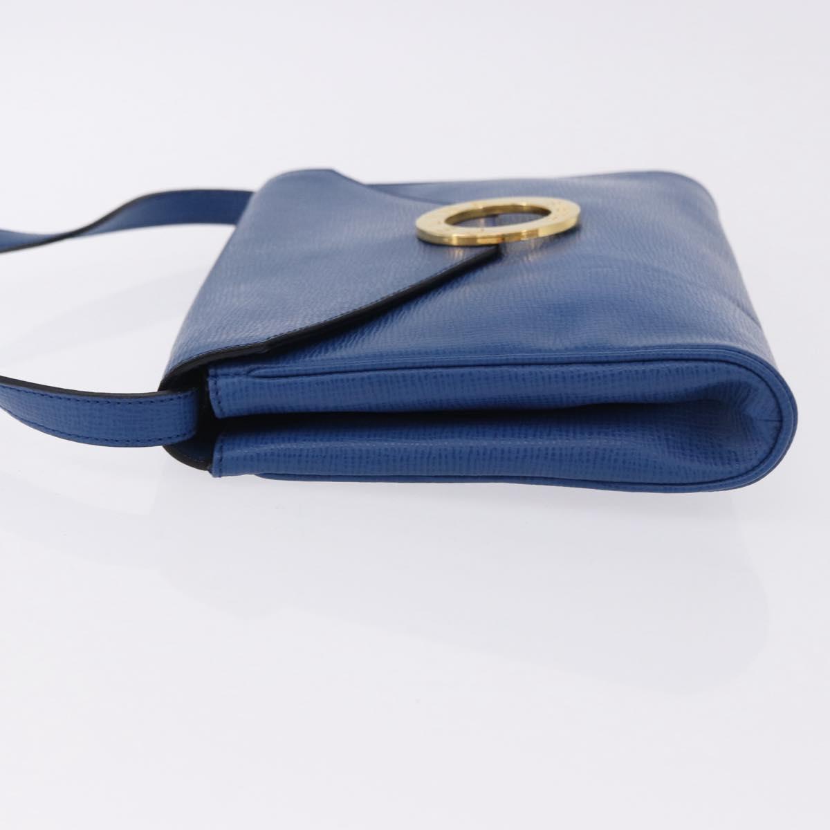 CELINE Circle Shoulder Bag Leather Blue Gold Auth BA14157V - Jerrillo image 4