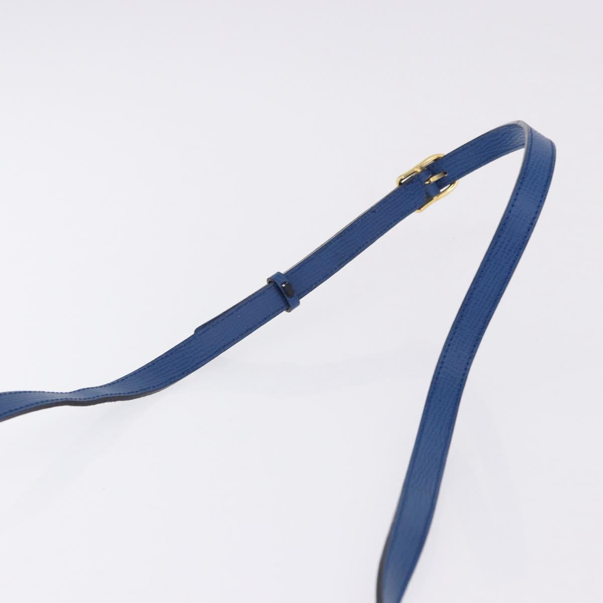 CELINE Circle Shoulder Bag Leather Blue Gold Auth BA14157V - Jerrillo image 8