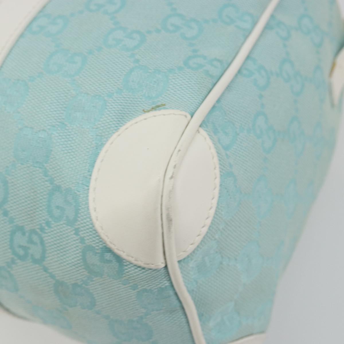 GUCCI GG Canvas Hand Bag Light Blue Gold 000 0851 Auth BA14180A - Jerrillo image 9