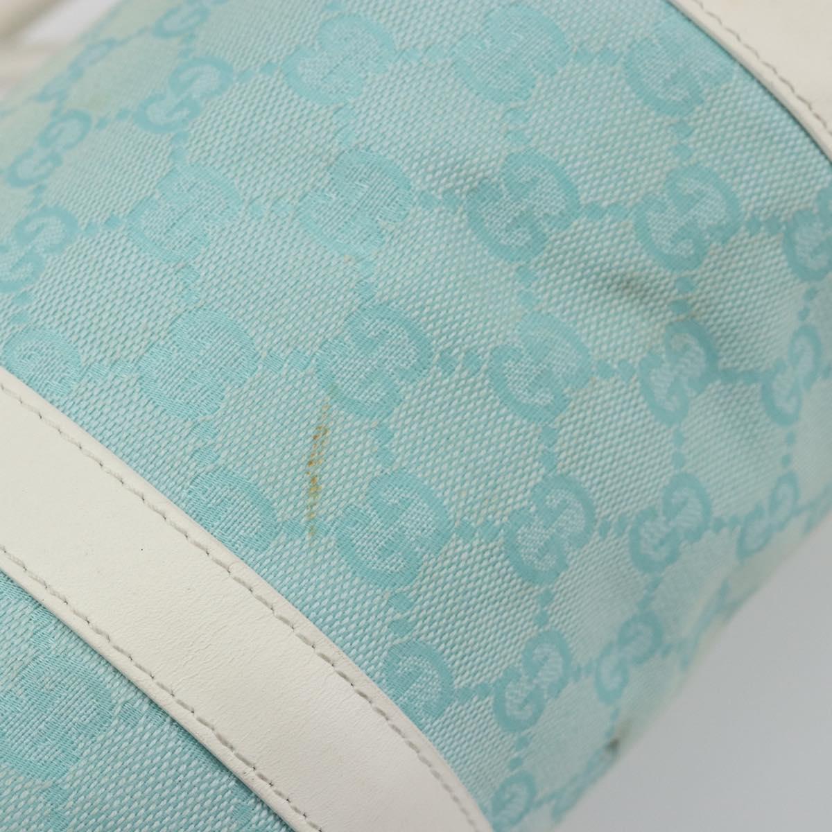 GUCCI GG Canvas Hand Bag Light Blue Gold 000 0851 Auth BA14180A - Jerrillo image 10