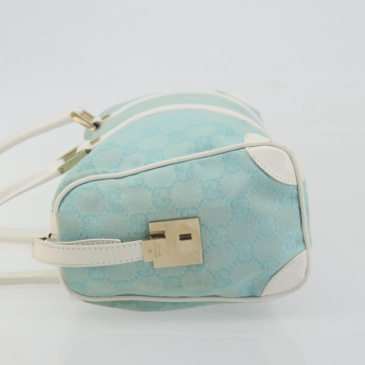 GUCCI GG Canvas Hand Bag Light Blue Gold 000 0851 Auth BA14180A - Jerrillo image 4