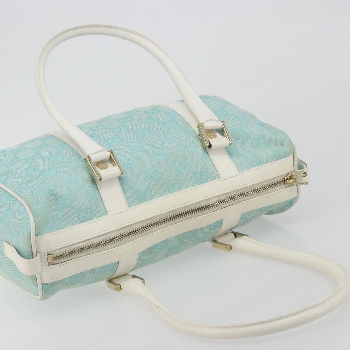 GUCCI GG Canvas Hand Bag Light Blue Gold 000 0851 Auth BA14180A - Jerrillo image 6