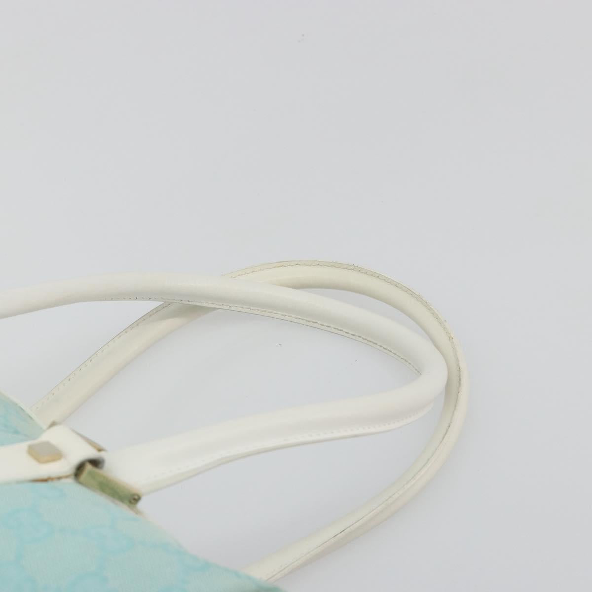 GUCCI GG Canvas Hand Bag Light Blue Gold 000 0851 Auth BA14180A - Jerrillo image 8