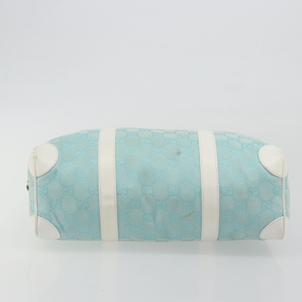 GUCCI GG Canvas Hand Bag Light Blue Gold 000 0851 Auth BA14180A - Jerrillo image 5